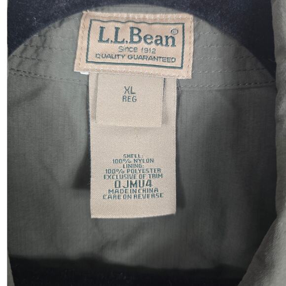 L.L. Bean Forest Green Men's Fishing Hiking Active Wear Long Sleeve Shirt XL - Picture 3 of 3